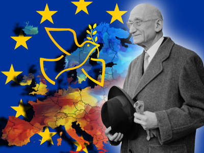 Europa und Robert Schuman / Collage KIP